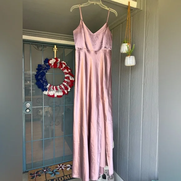 BIRDY GREY medium formal gown semi Mauve long dress  size M